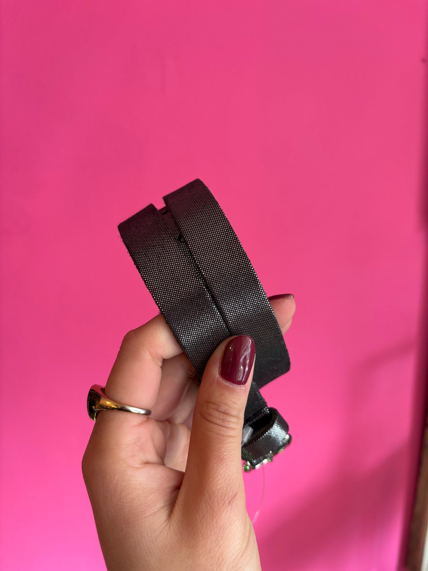 Joss belt silver black