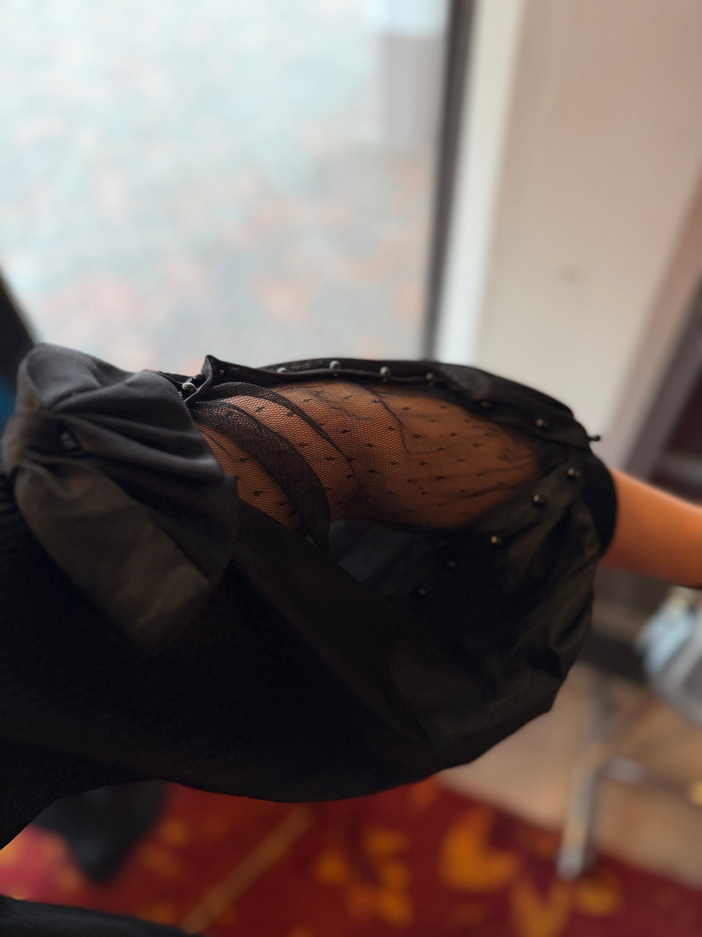 456-10 Zwarte one size jurk