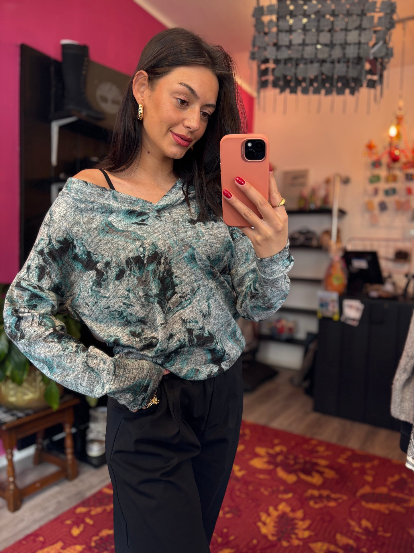 144-21 Trui grijs blauw maat XL