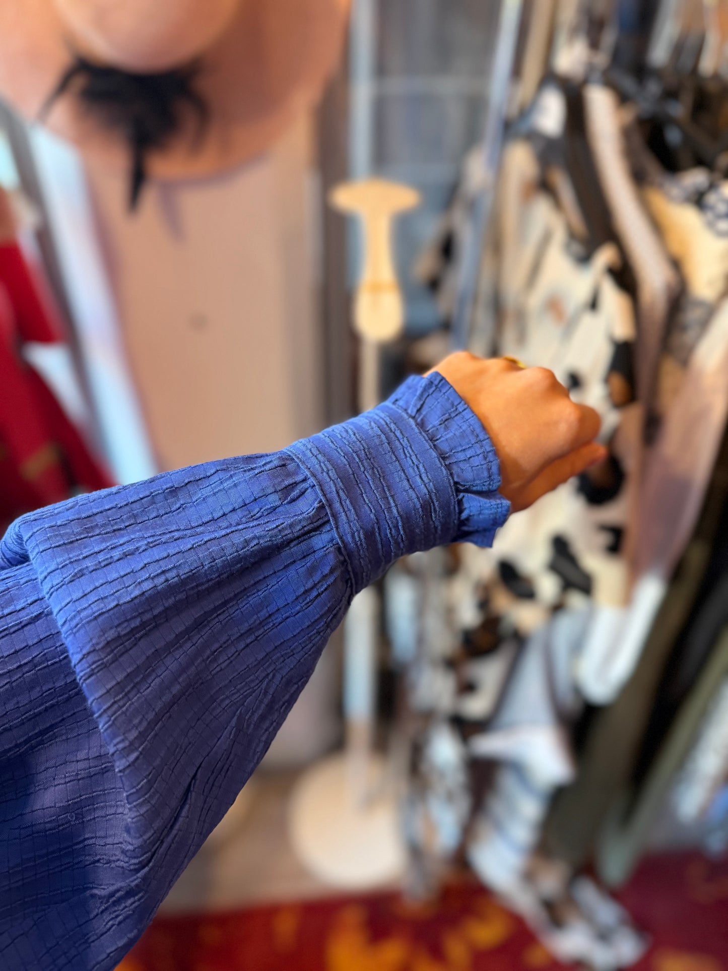 503-3 Costes blouse blauw maat M