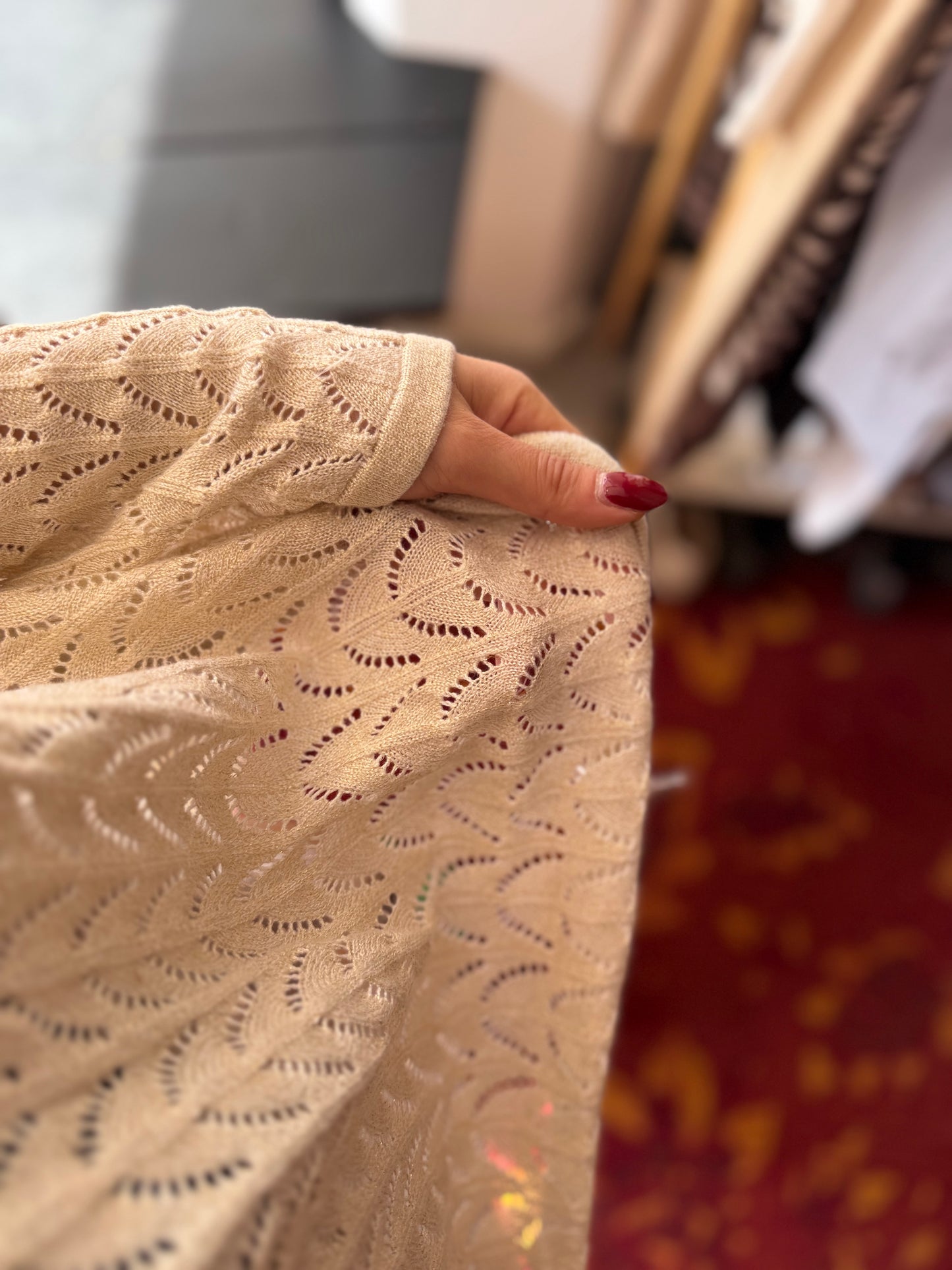 269-238 Glitter trui gehaakt maat 44