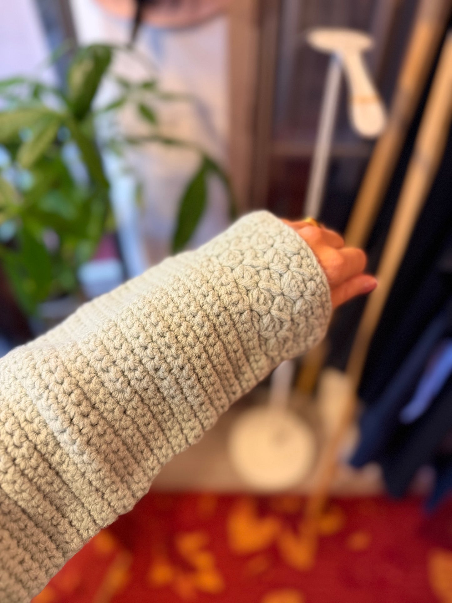 494-3 Overslagvest mint lamswol maat L/XL