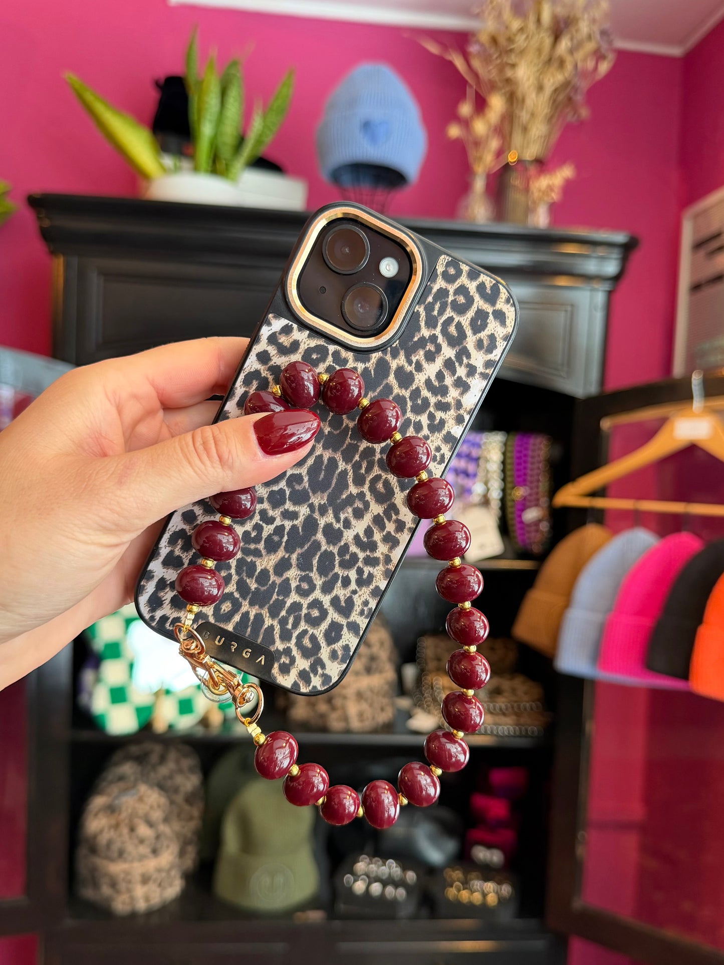 telefoonkoord burgundy