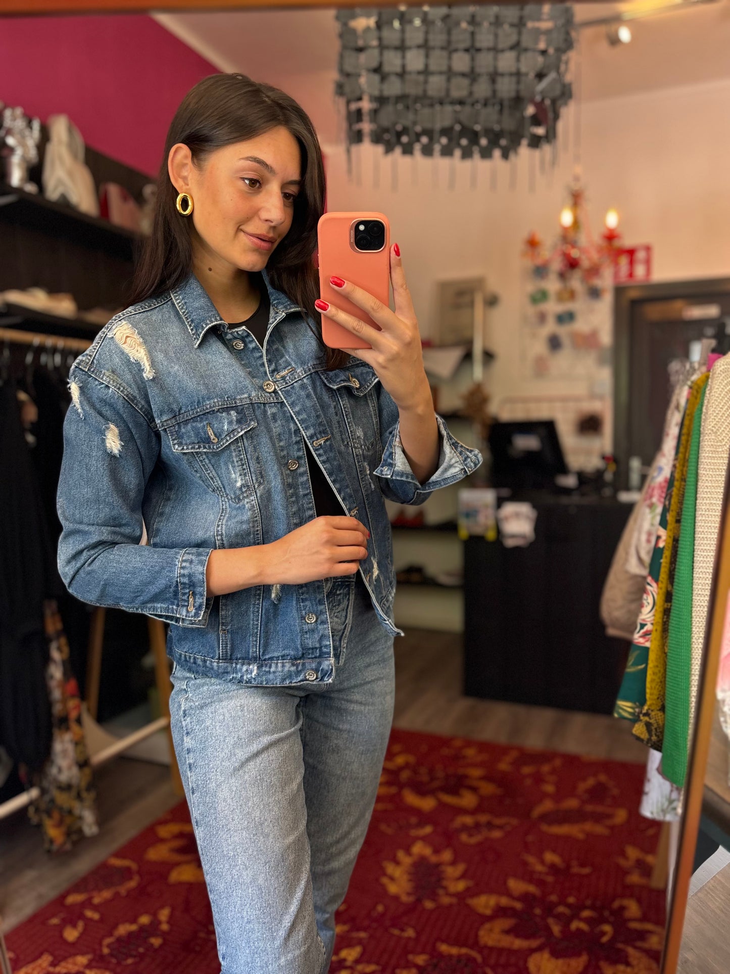 280-20 Cindy jeans spijkerjas maat S