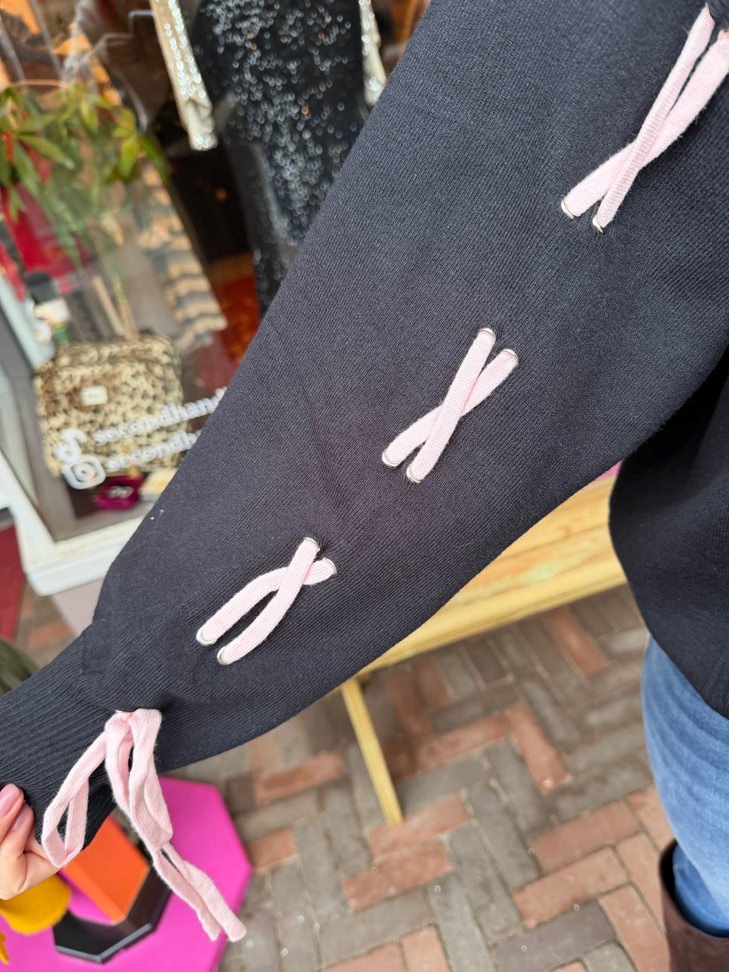 400-164 Gimme zwarte veter trui maat S/M