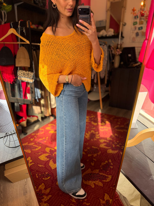 502-4 Friday denim wide jeans maat 36