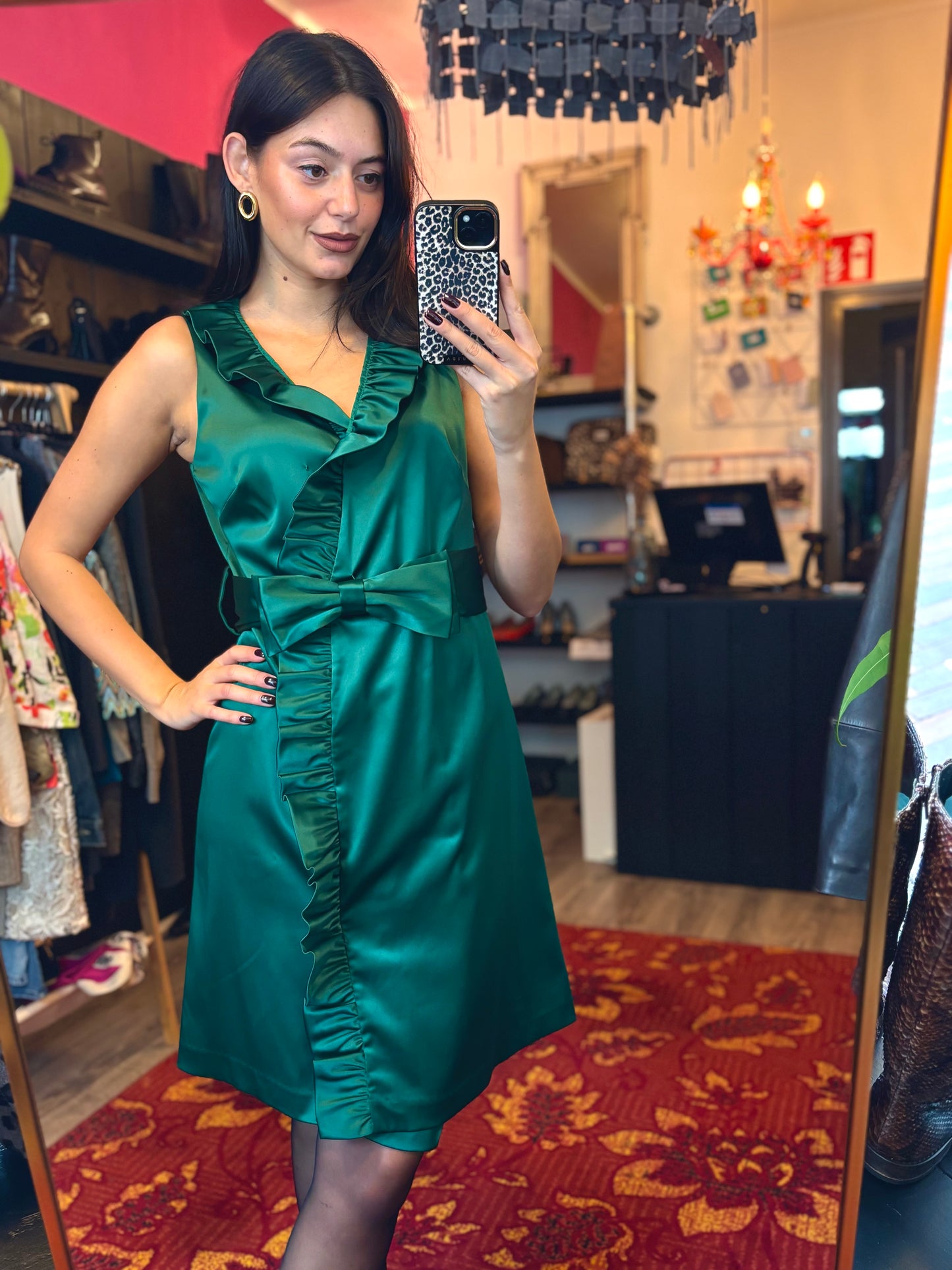 411-138 Eliza J jurk groen maat 10