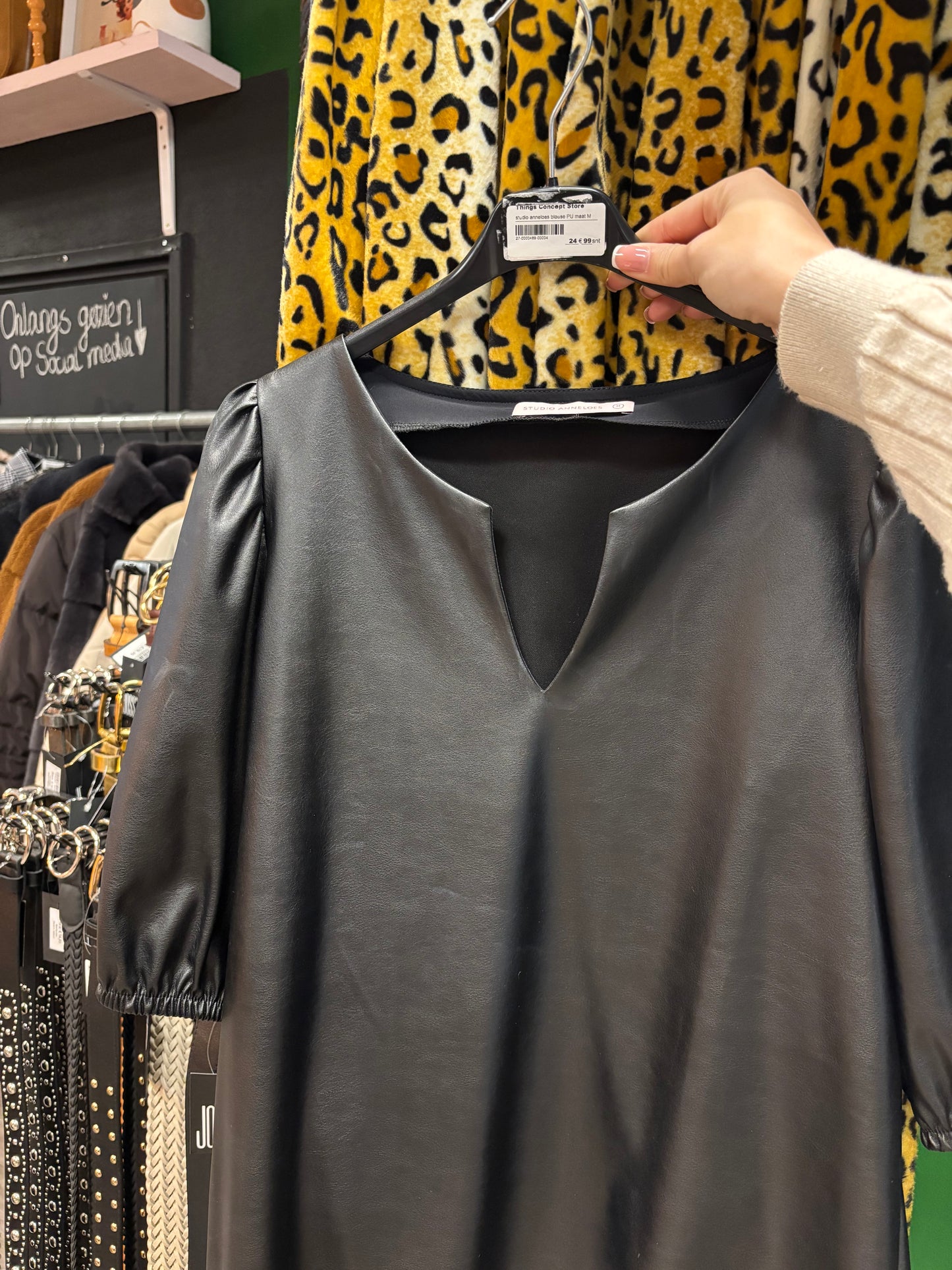 489-4 Studio Anneloes pu top maat M