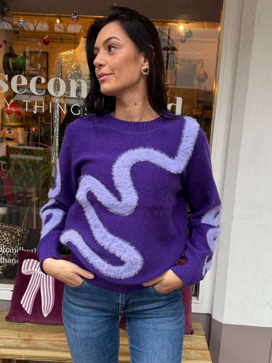 400-162 Gimme trui paars maat S/M