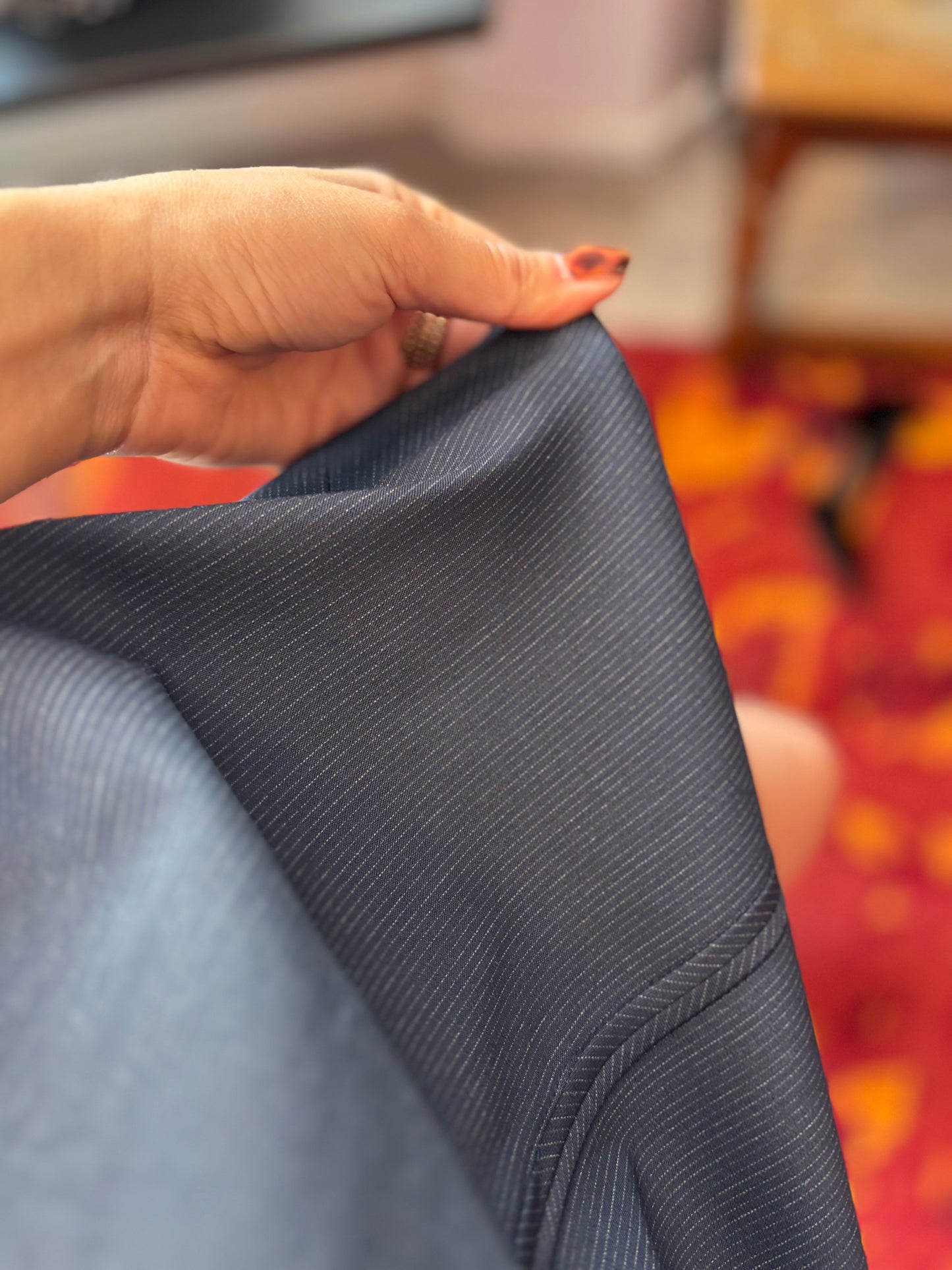 284-105 Zara jurk donkerblauw maat L