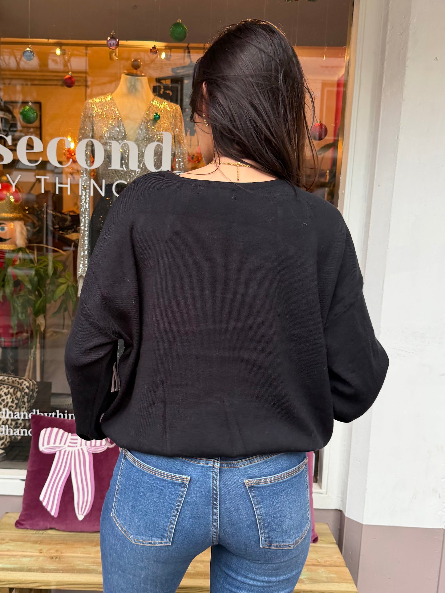 400-164 Gimme zwarte veter trui maat S/M