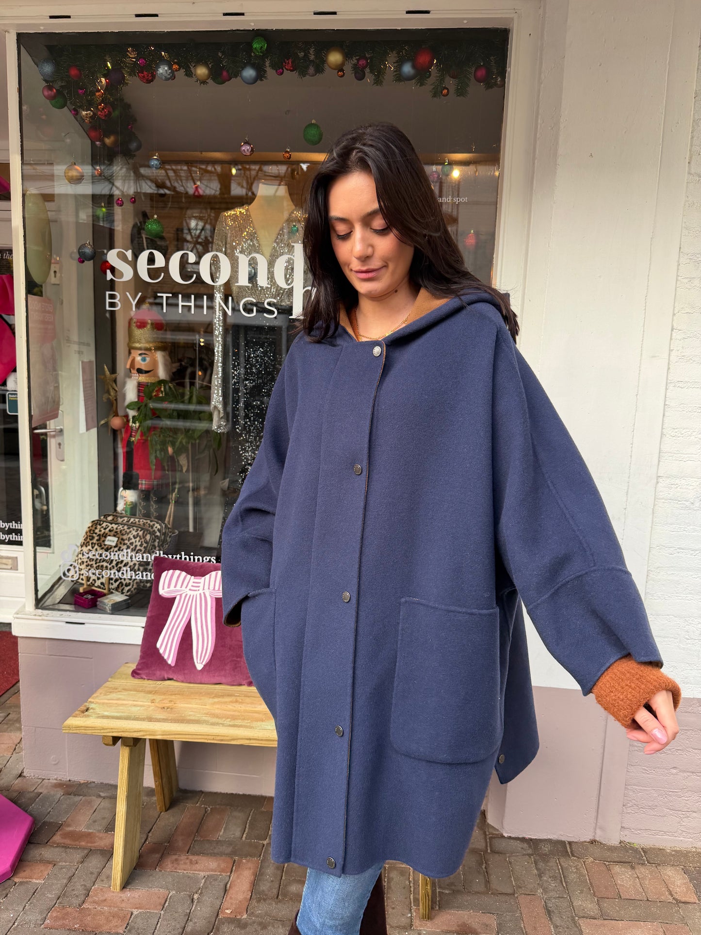 254-83 MaxMara Weekend Reversible Wool Coat 42