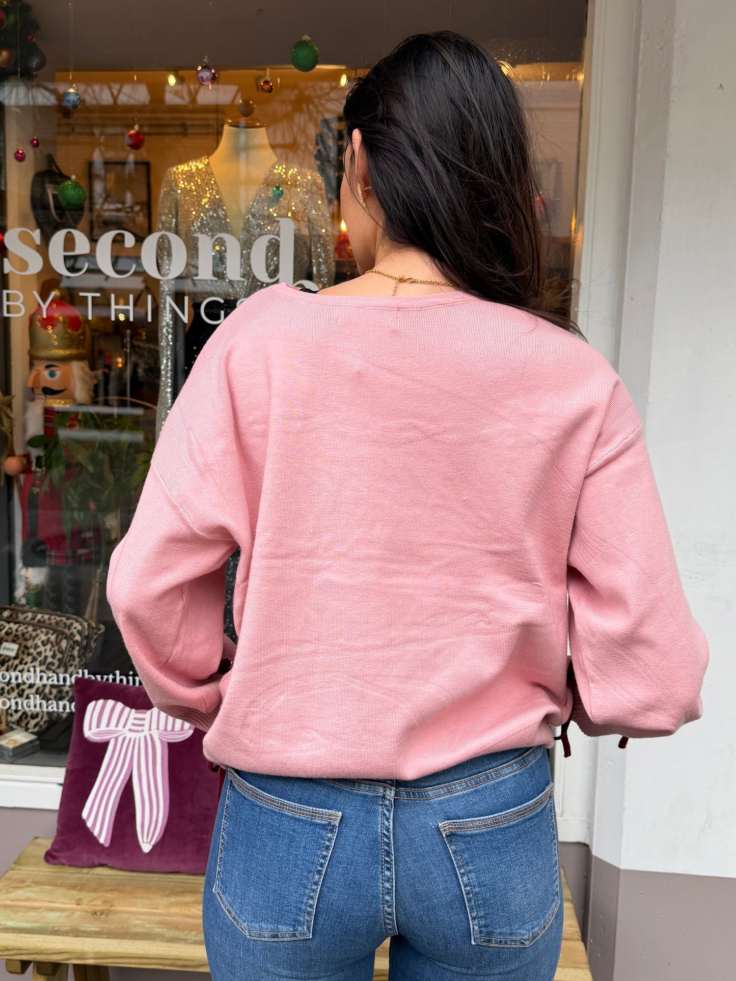 400-158 Roze veter trui maat S/M