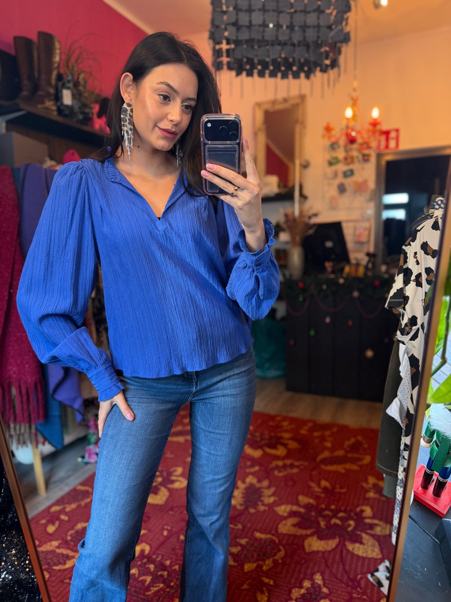 503-3 Costes blouse blauw maat M