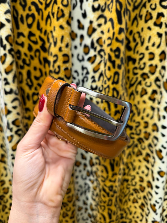 260-153/160 Zenino riem real leather cognac 105cm