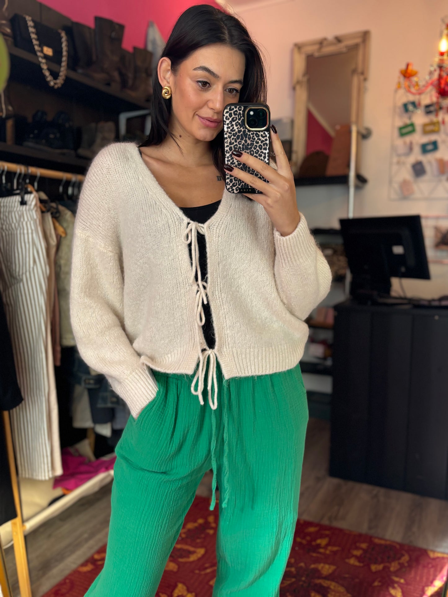 476-5 Vest strikjes maat S/M