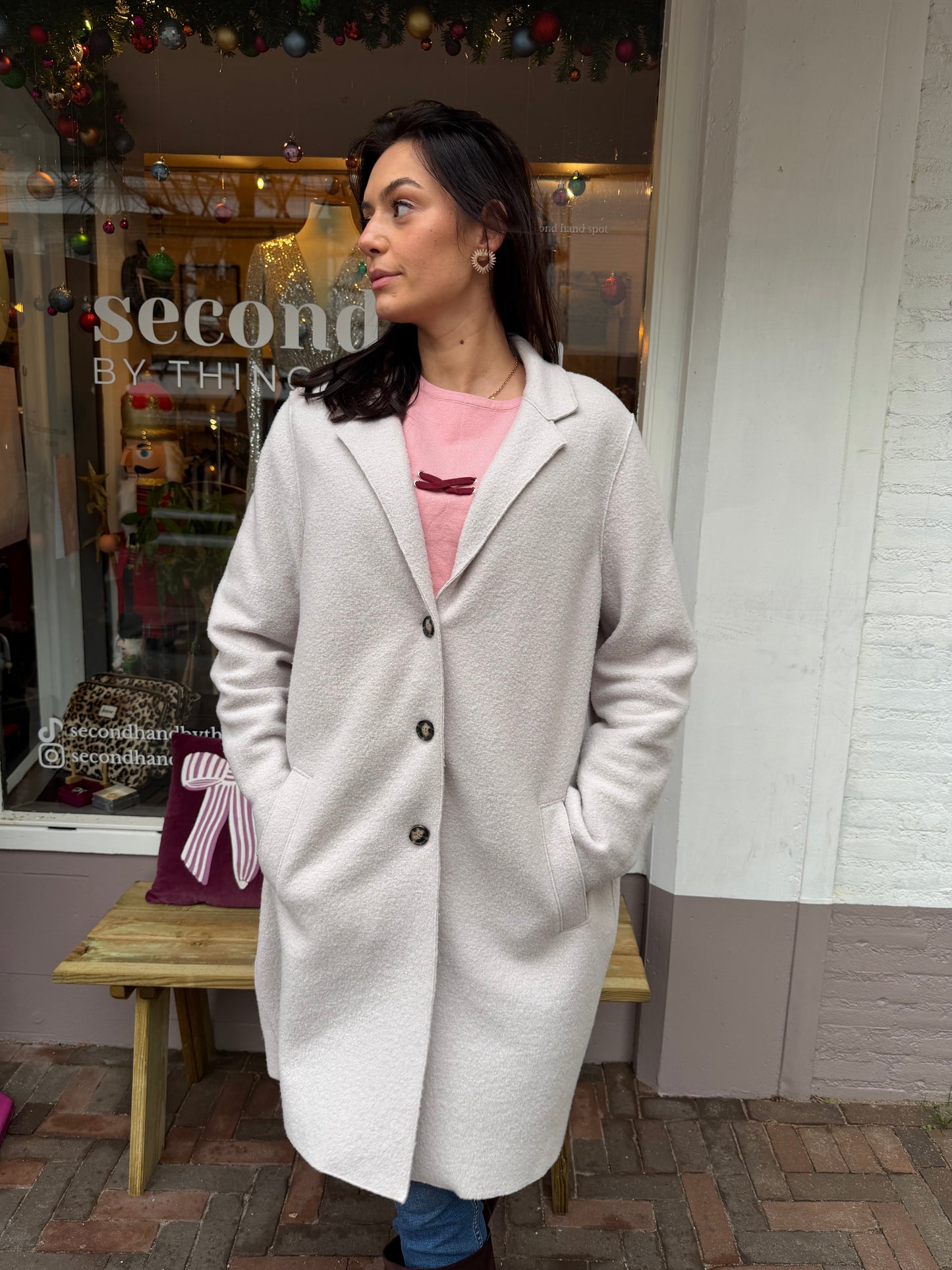 254-84 Oui jas creme maat 46