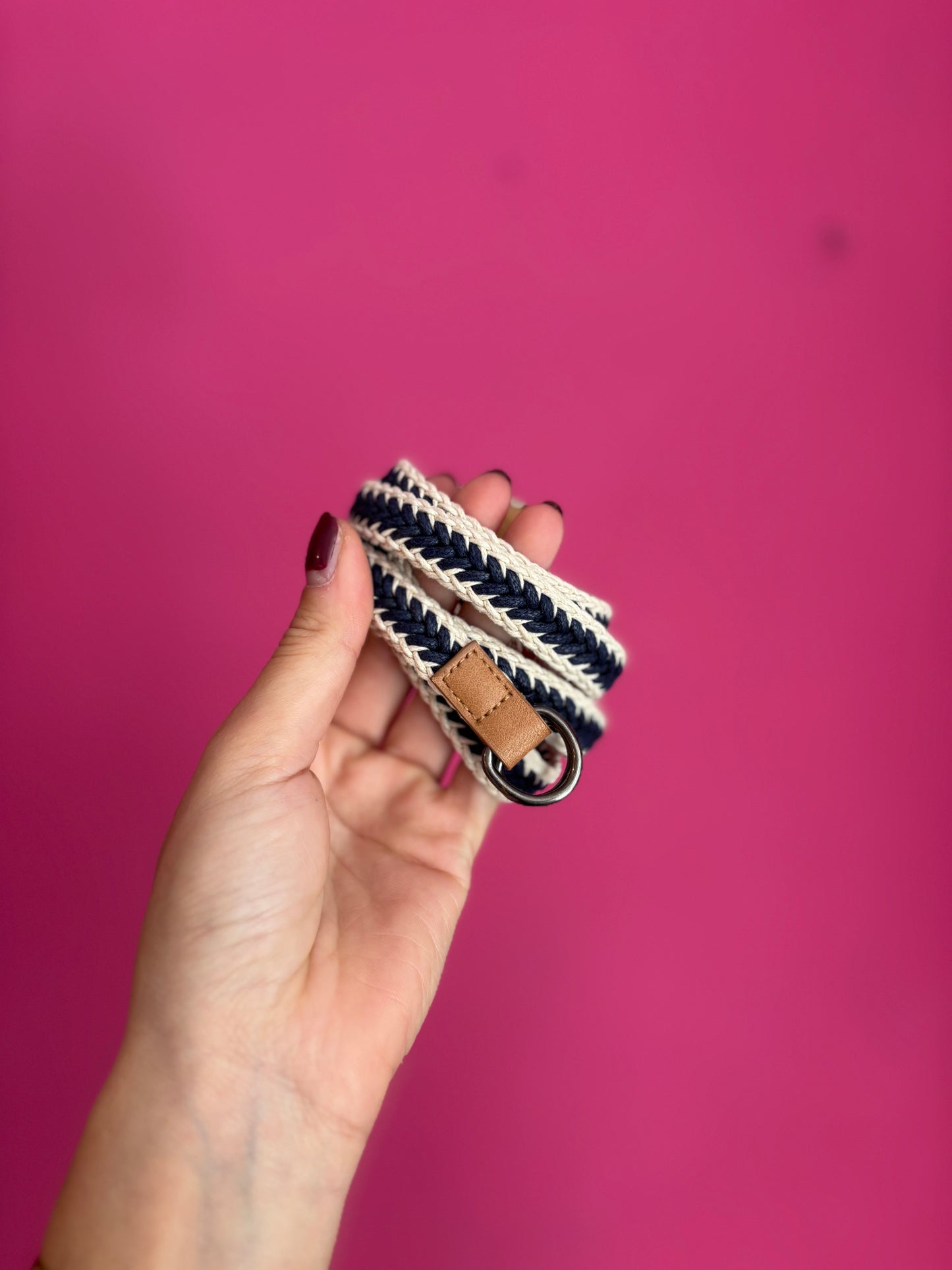 578-17 riem touw blauw one size