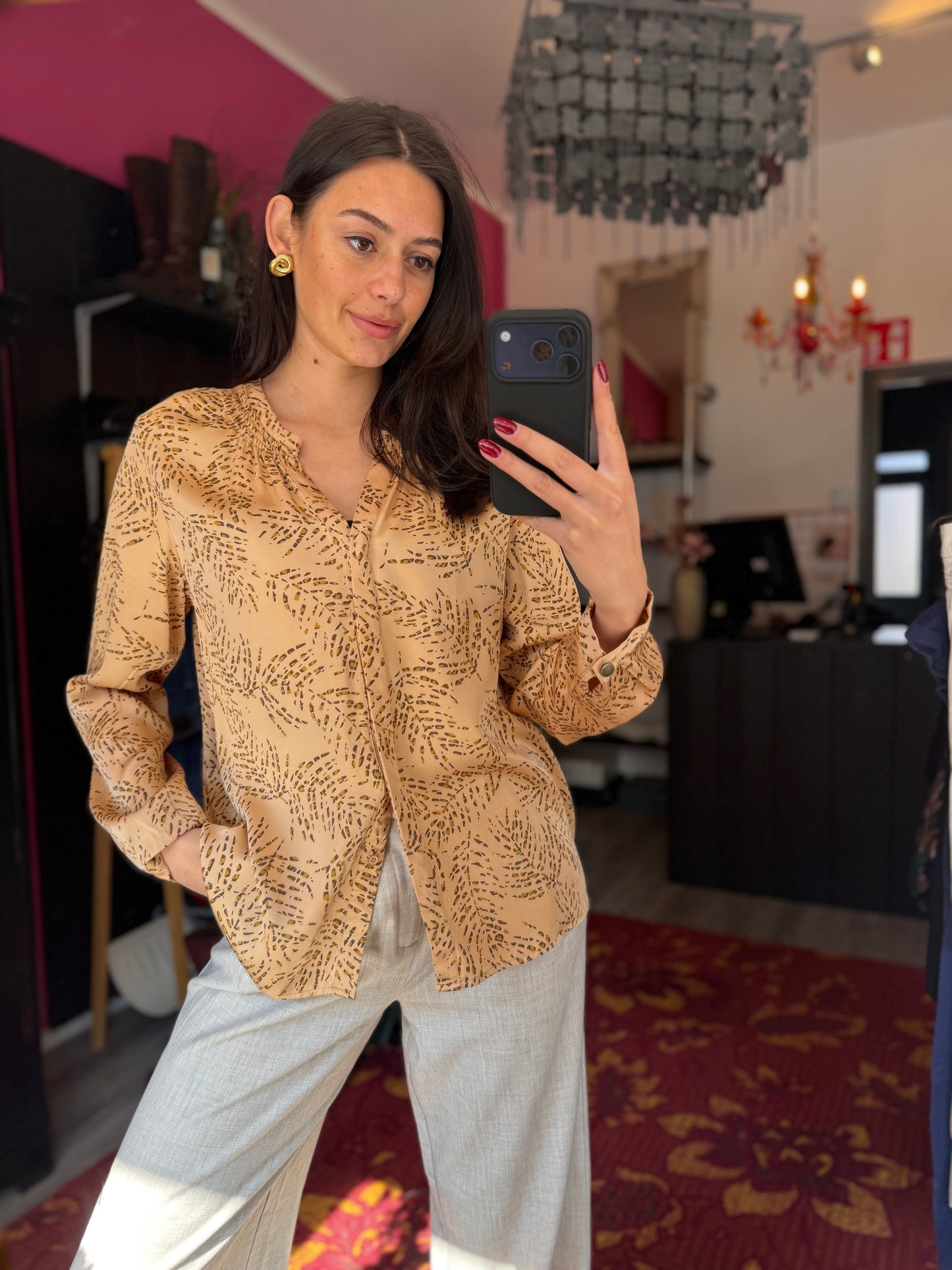 342-77 Pulz blouse maat L