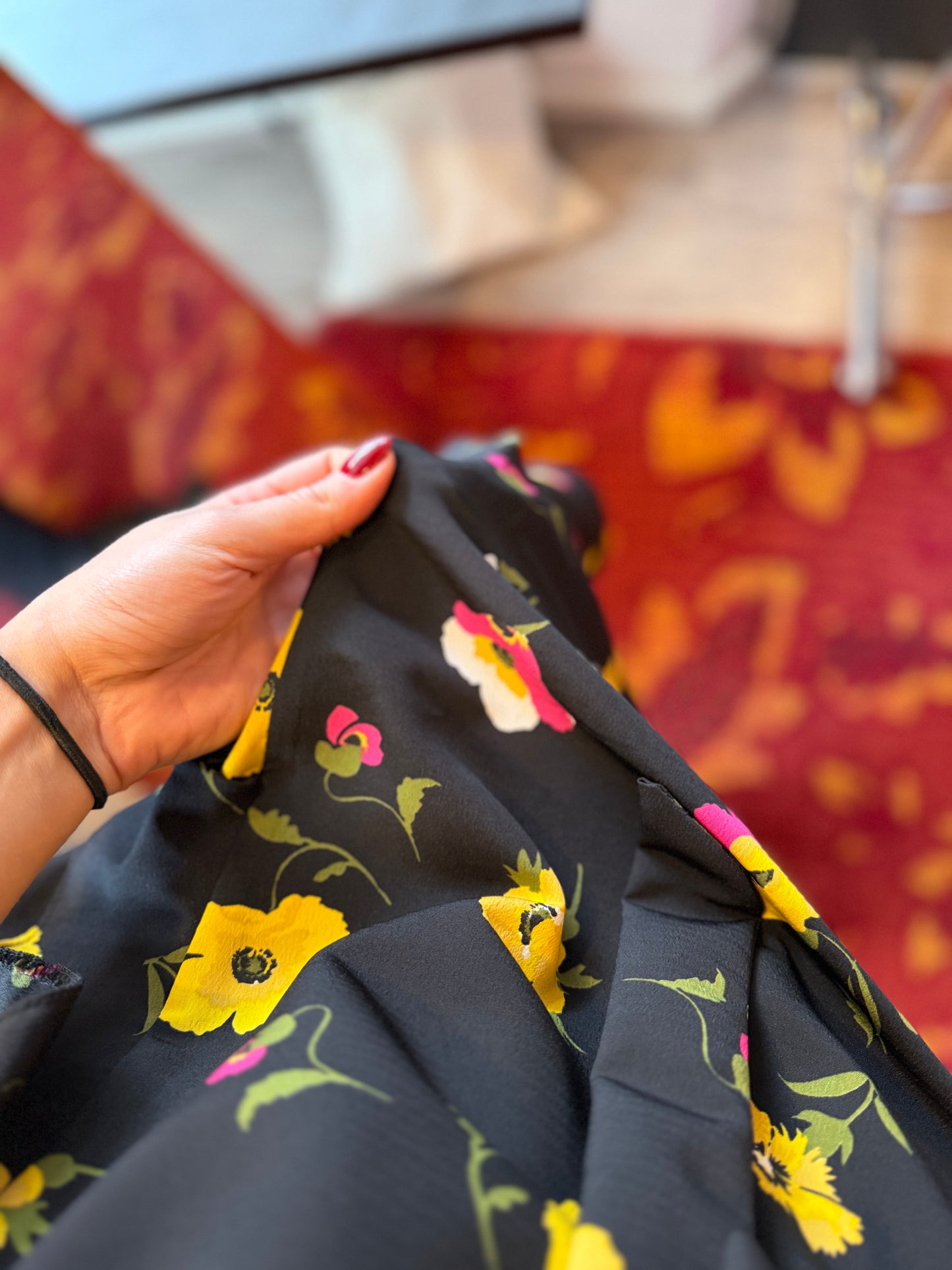 481-7 Bloemen jurk maat M