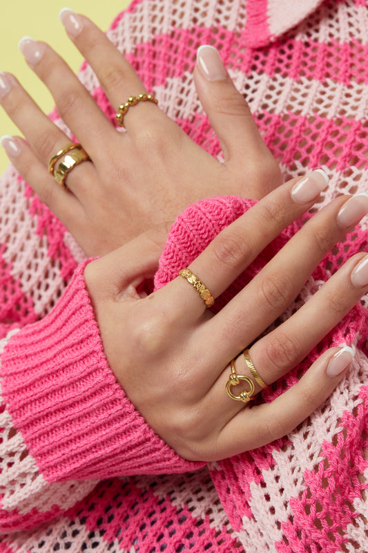 Statement ring with beads