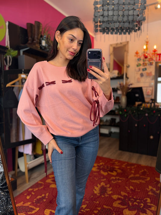 400-158 Roze veter trui maat S/M