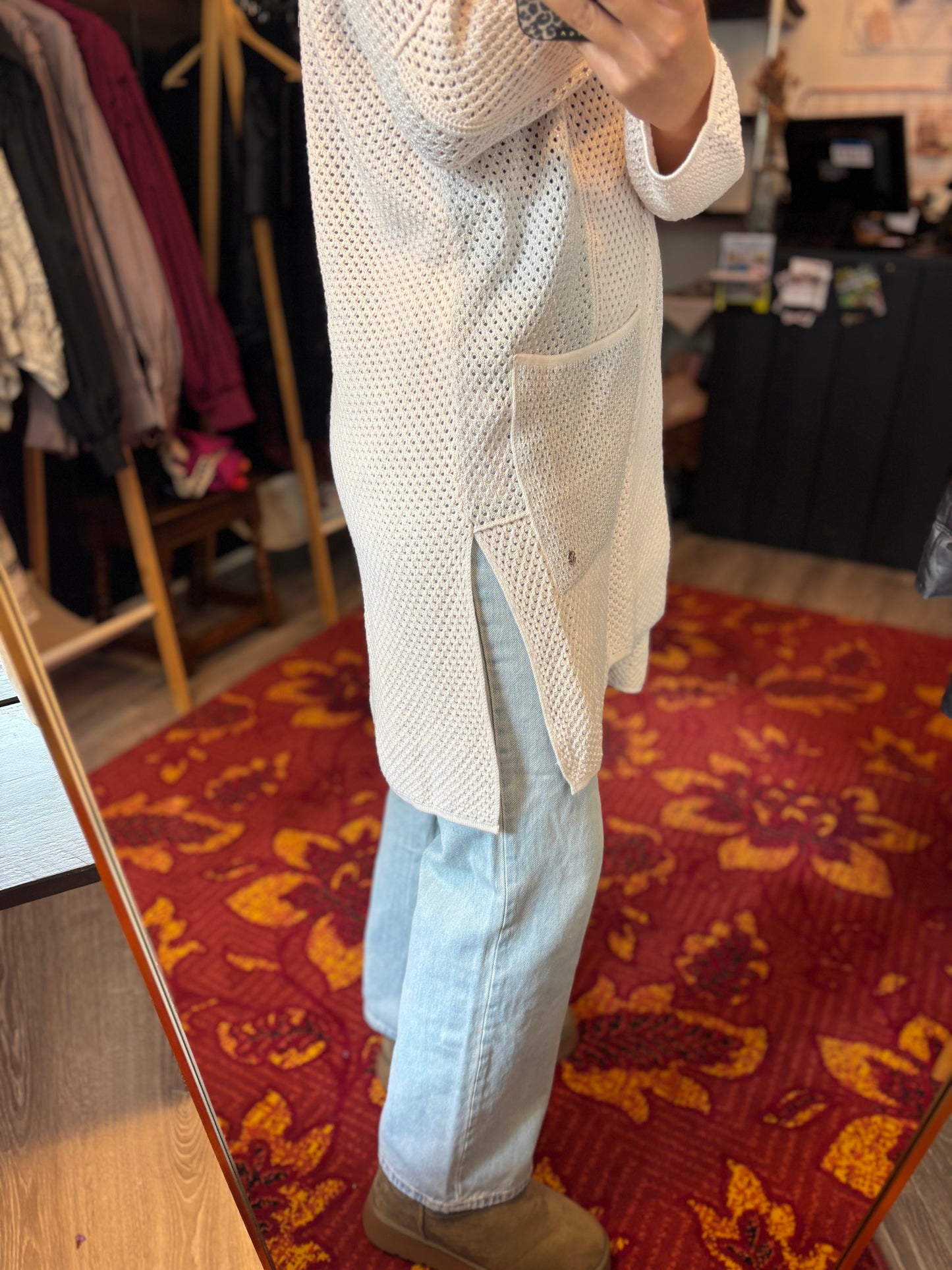 260-141 Monari vest creme zilver maat 42 nieuw