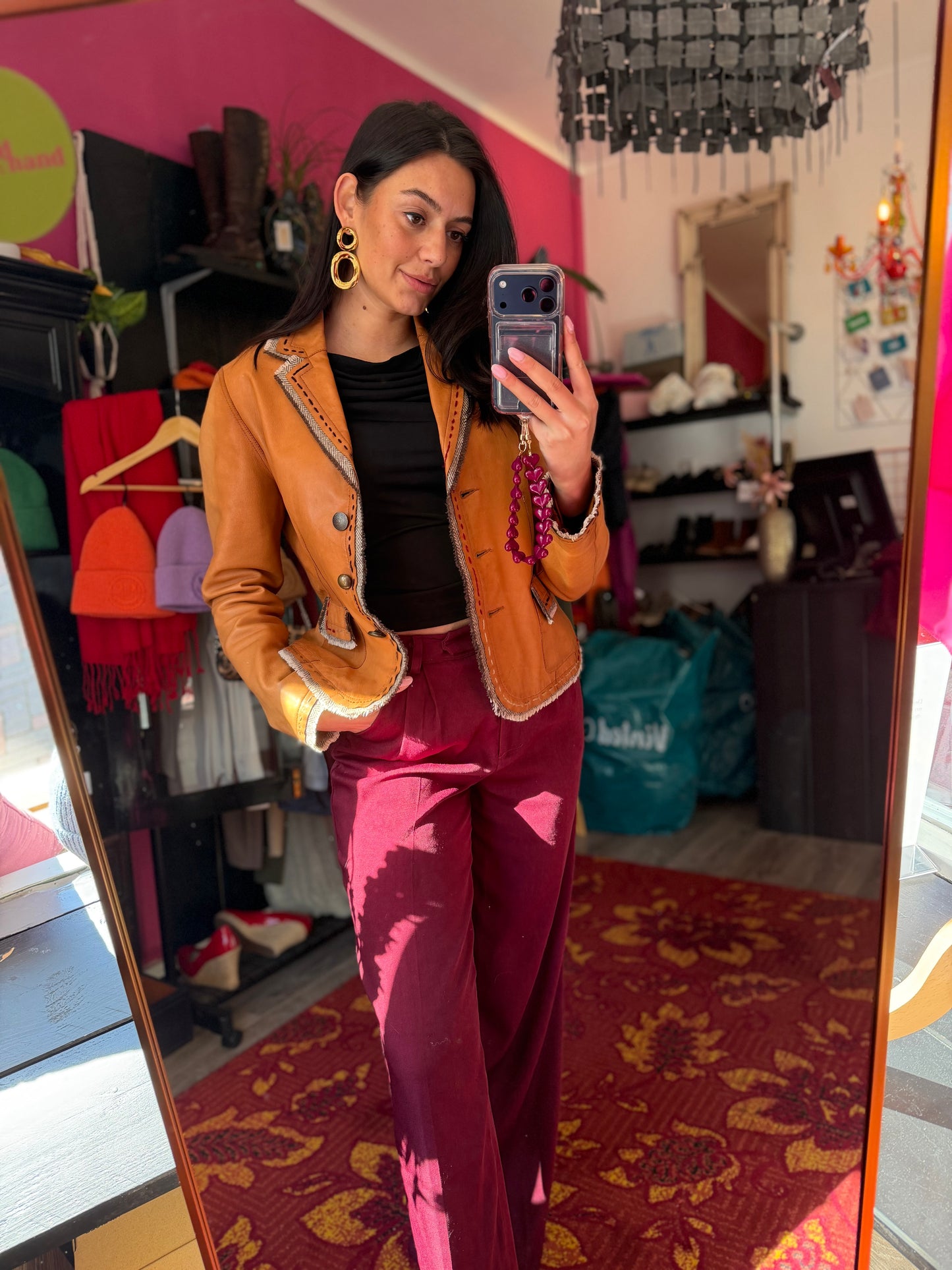 406-16 Company&Co leren jasje maat 38/40