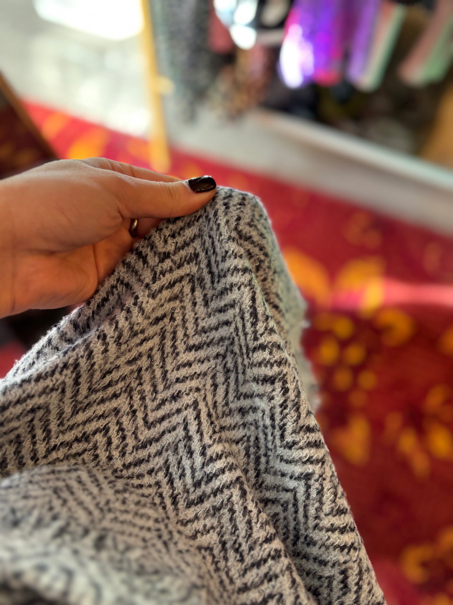 427-12 Marc Cain soft blue knitted dress N3