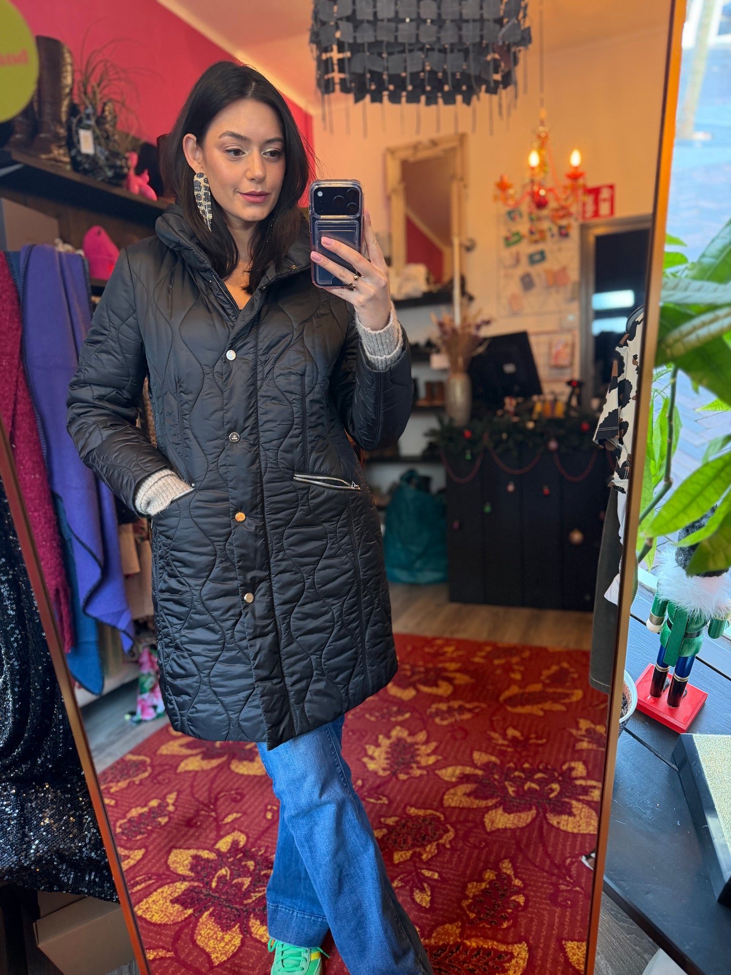 411-186 Basler puffy jas zwart