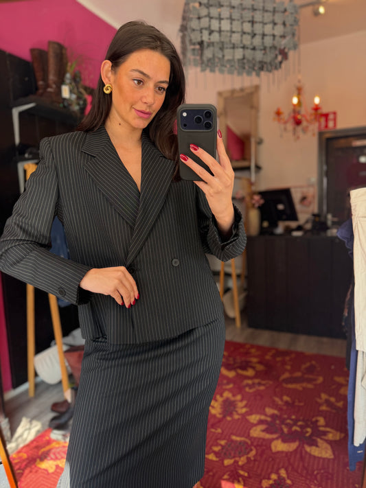 254-80 MaxMara blazer krijtstreep 44