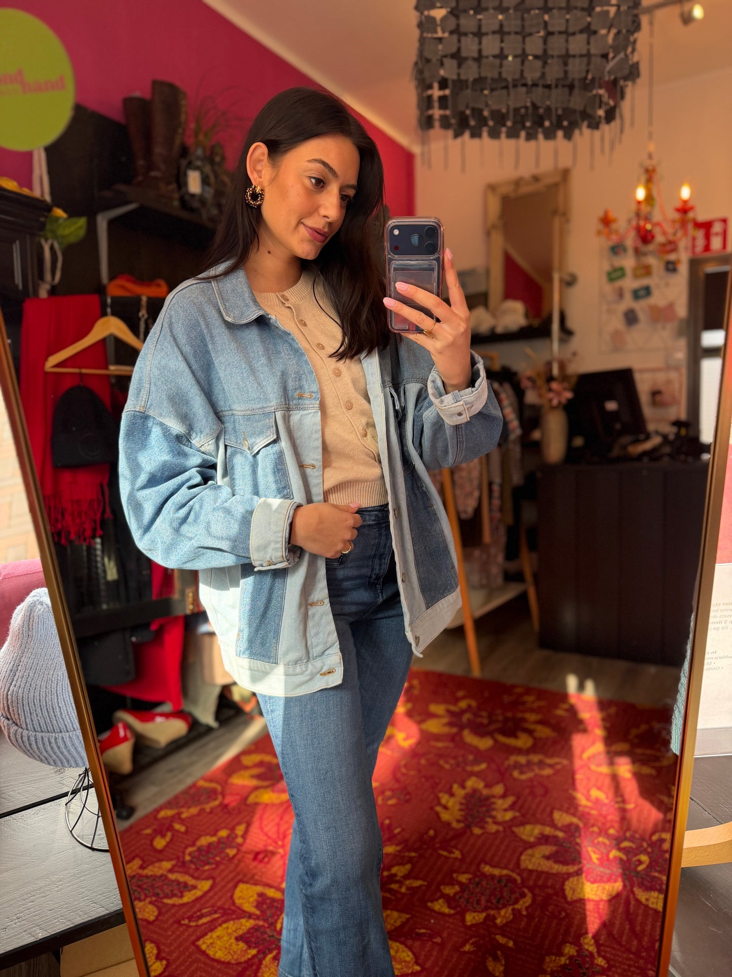 413-16 Asos denim jacket maat XL