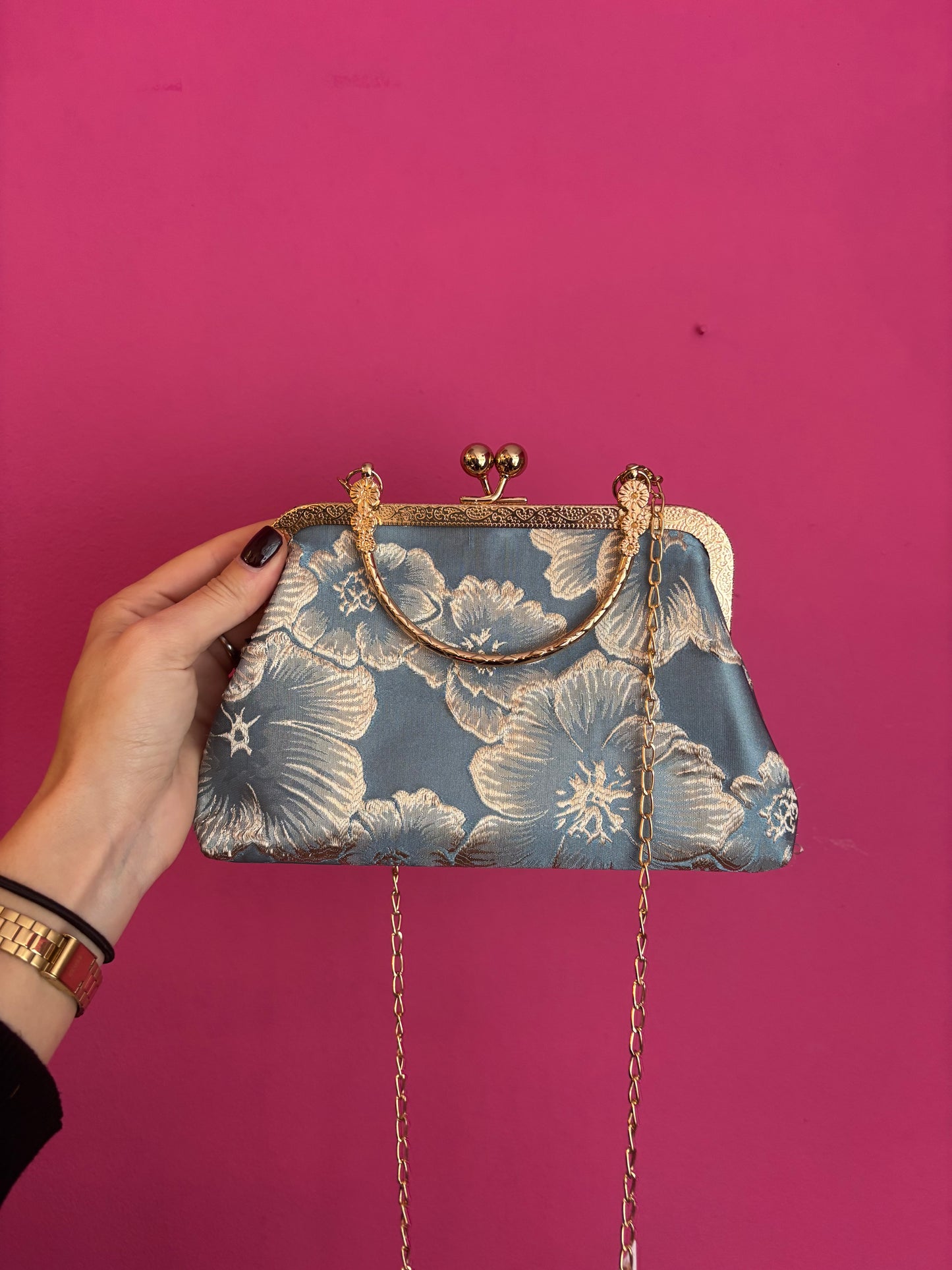 461-1 Tasje goud blauw