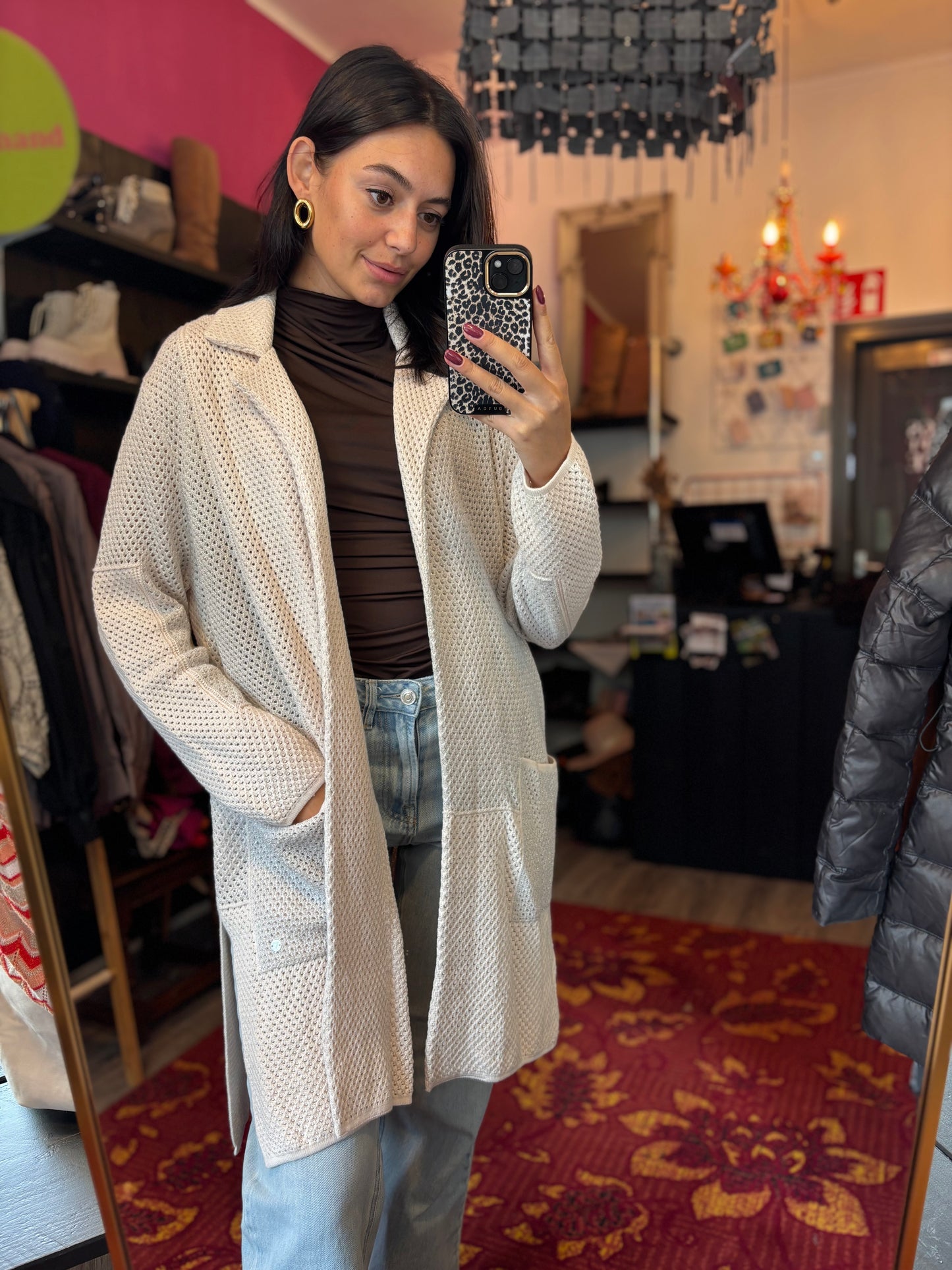 260-141 Monari vest creme zilver maat 42 nieuw