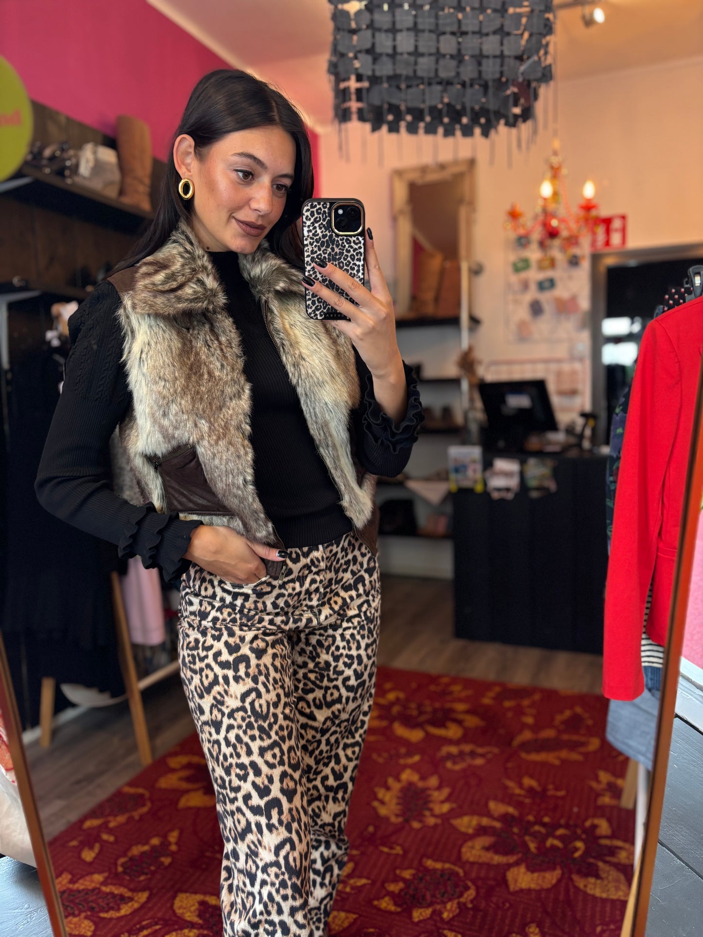 411-134 Miss Posh gilet faux fur maat XS/S