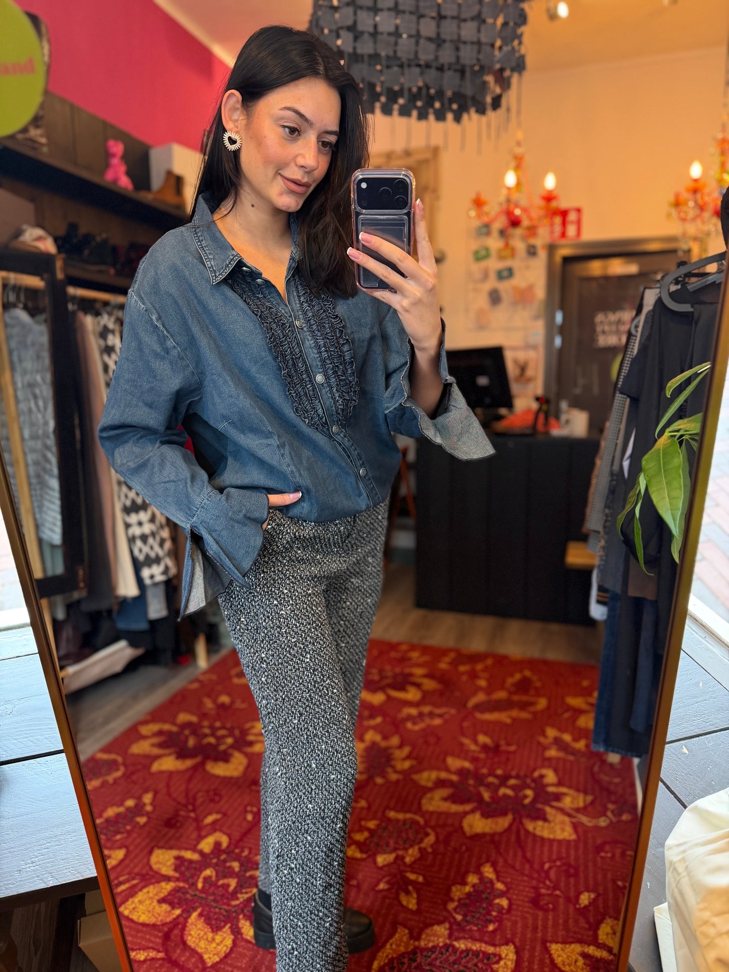 218-18 Zara gebreide pantalon maat M