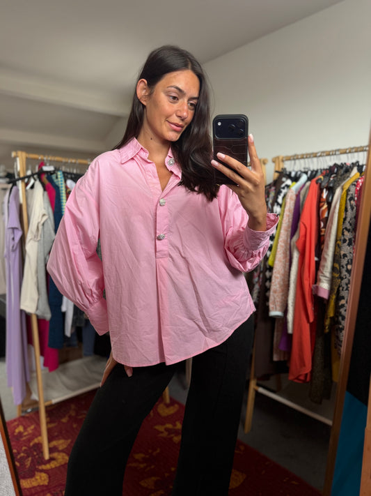 506-11 Roze blouse maat M/L