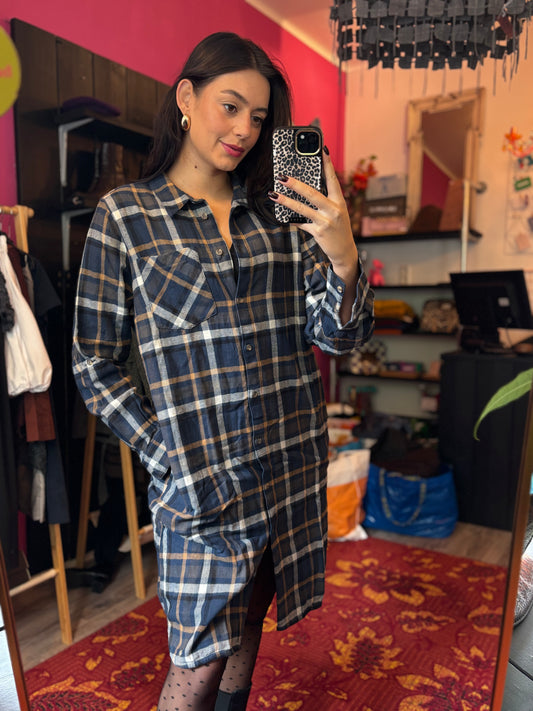 69-22 Zusss jurk blauw maat L