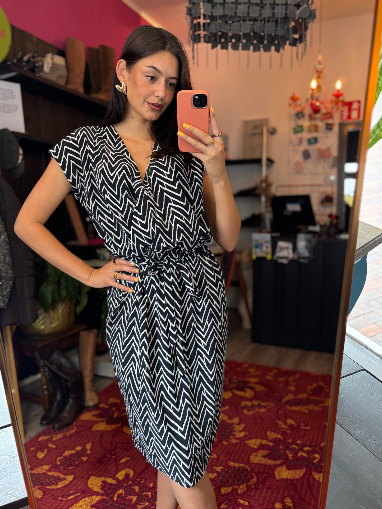 240-23 Expresso jurk travelstof maat 44