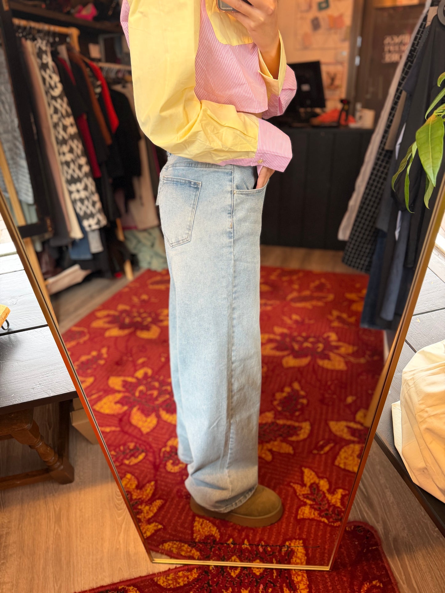 459-46 ByNaoom comfort denim jeans maat 42 nieuw