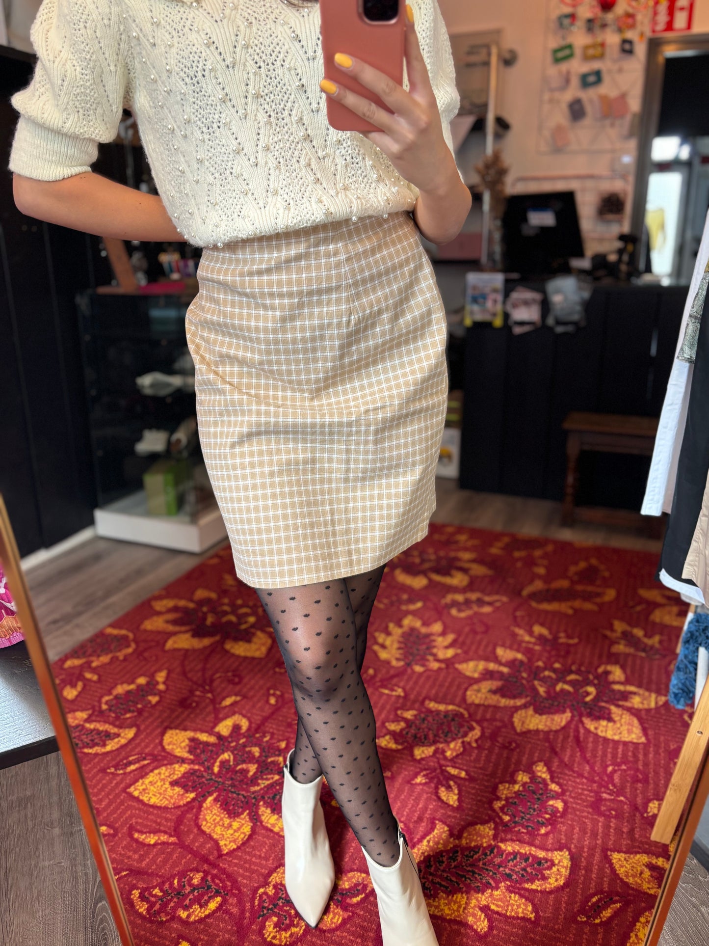 453-2 Stroke rok geruit maat 44