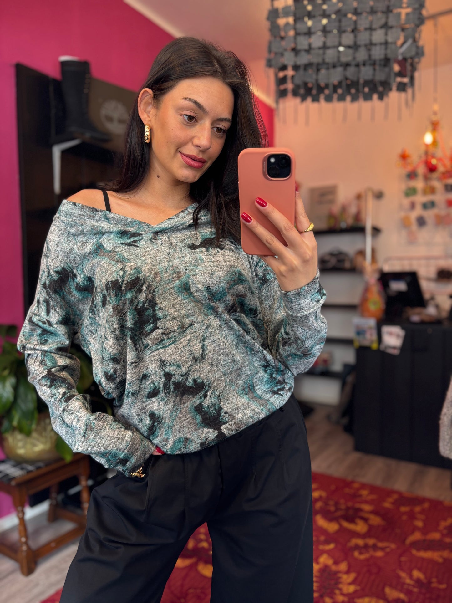 144-21 Trui grijs blauw maat XL