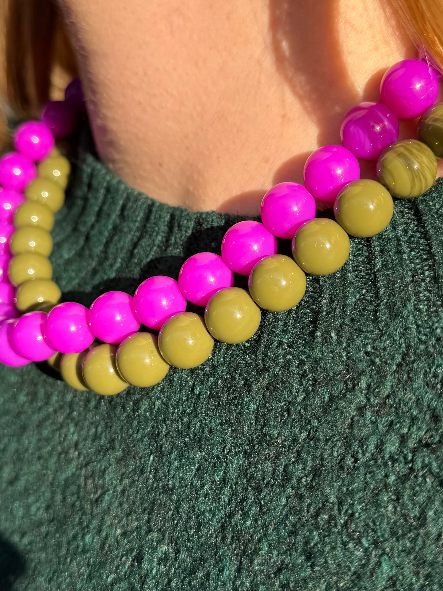 kralen ketting paars