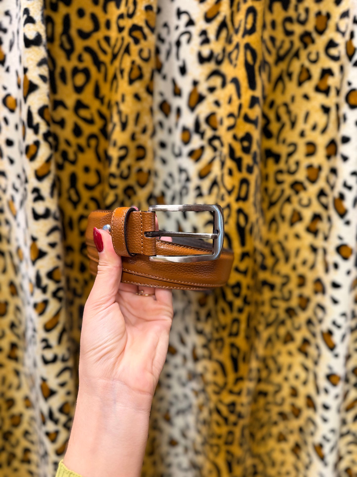 260-153/160 Zenino riem real leather cognac 105cm