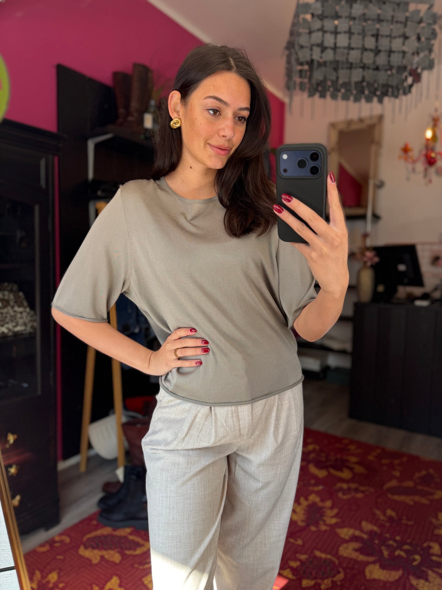 489-5 Drykorn top nisle maat L