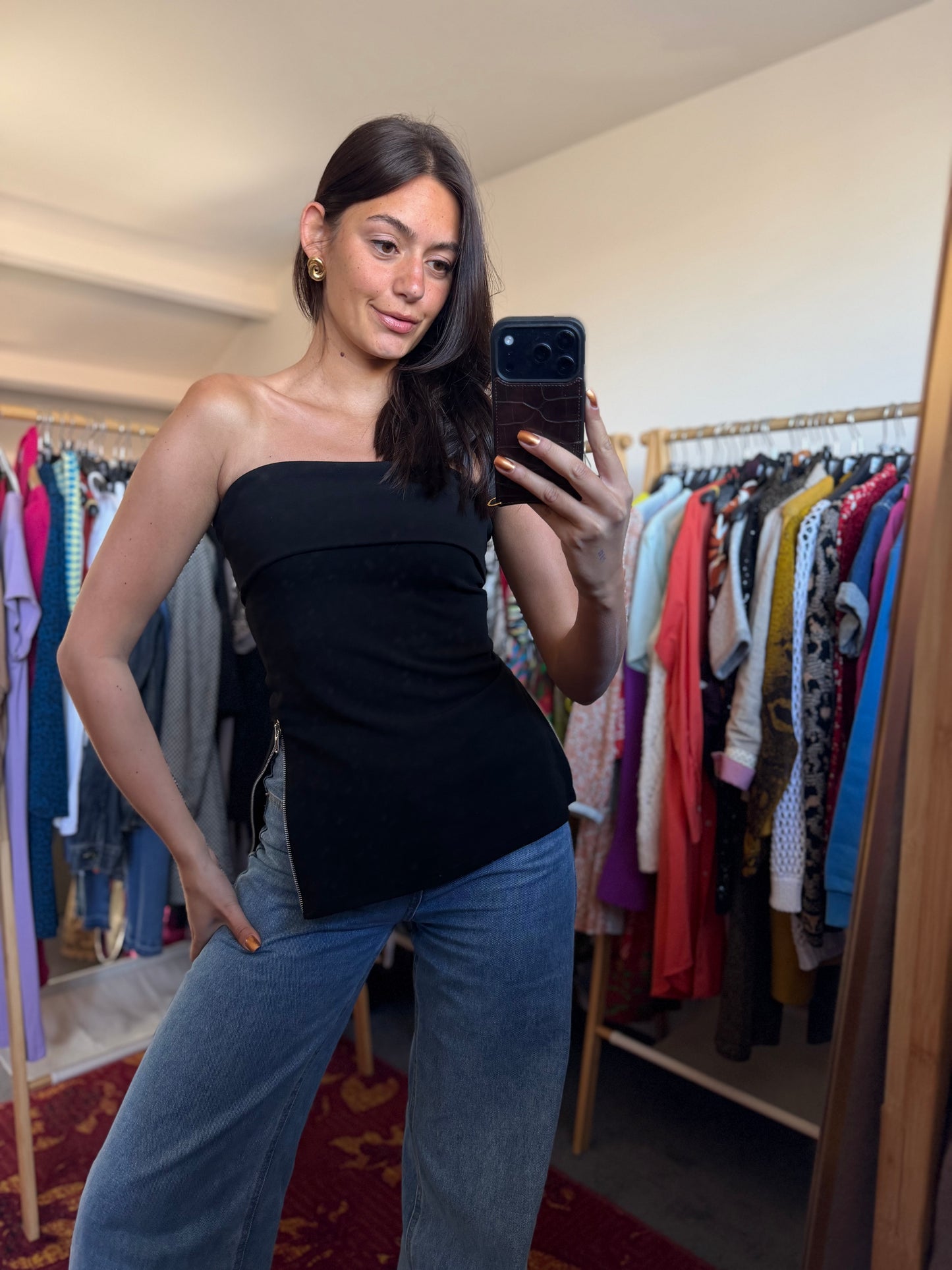 407-41 Zara strapless top maat S