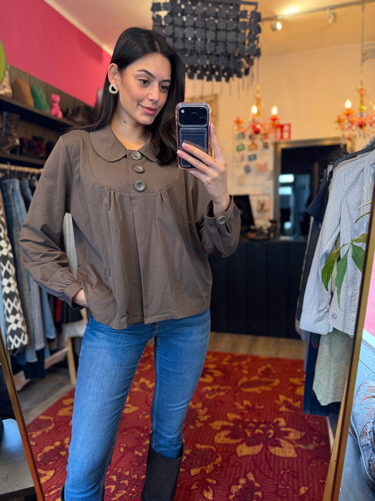 494-7 Bruin vestje maat L/XL