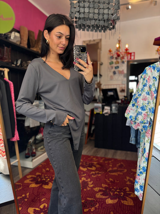 459 ByNaoom body grey maat 42 t/m 50-52