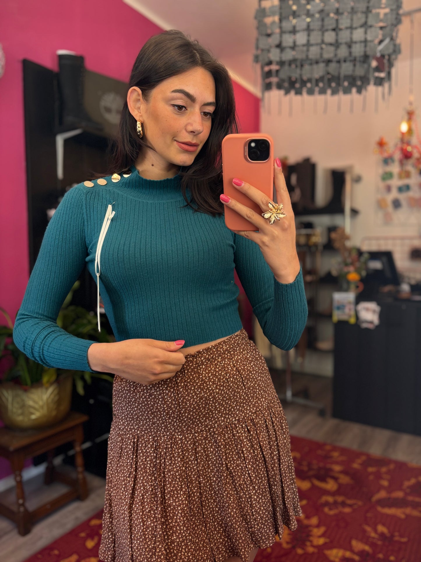 83-221 Lamiar petrol cropped top size S