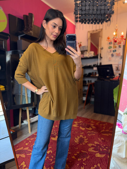 486-3 Sandwich lange trui maat L